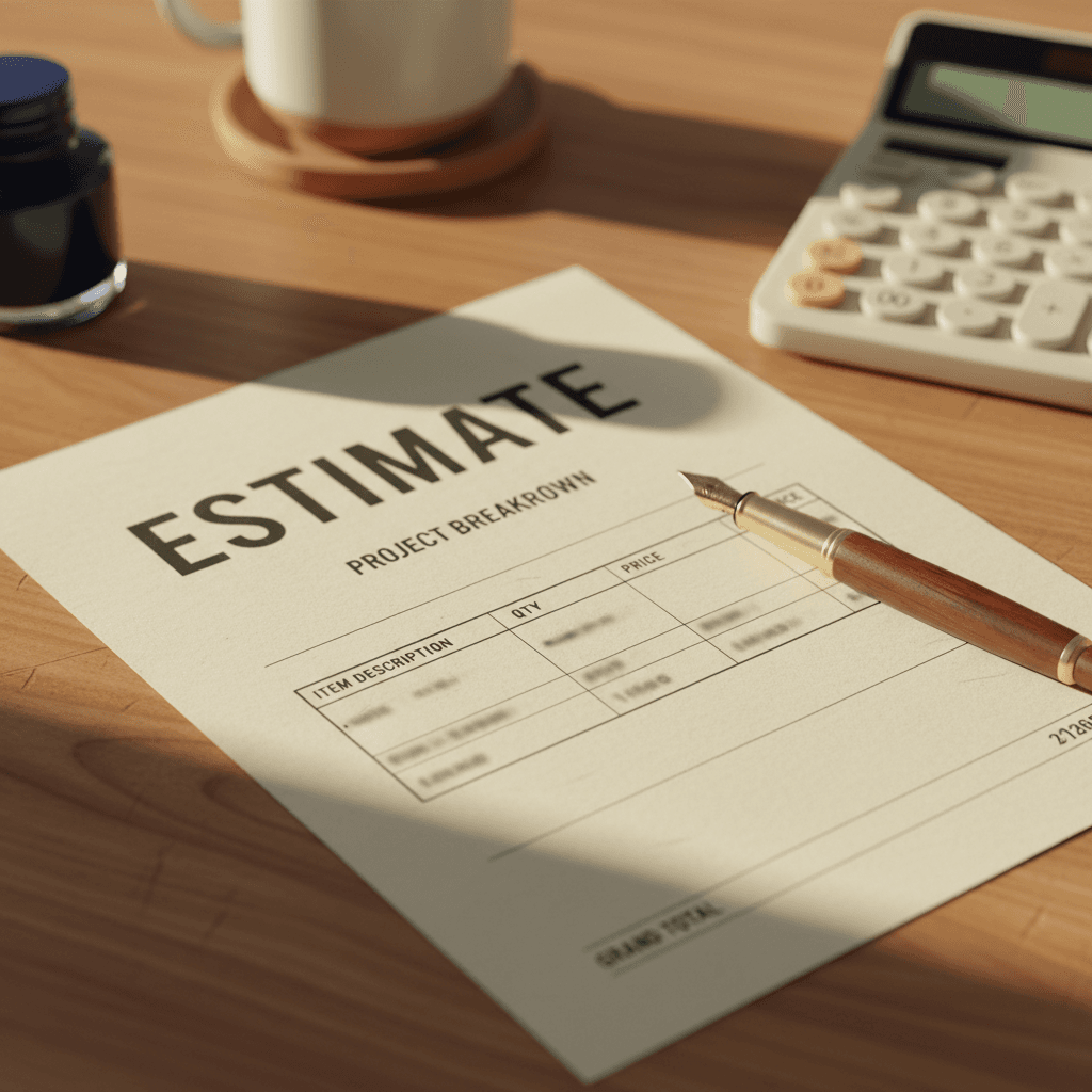 Clear pricing and quote documentation